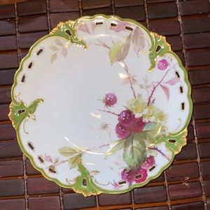 Antique Nymphenburg Reticulated Fruit Dessert Plate Porcelain